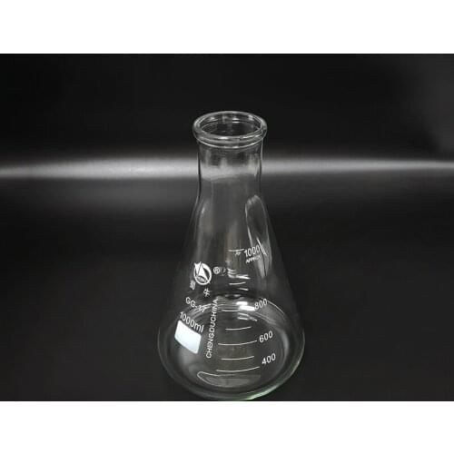Big B Conical flask,Wide spout with graduations,Capacity 1000ml,O.D. of neck 47mm,Erlenmeyer flask with normal neck