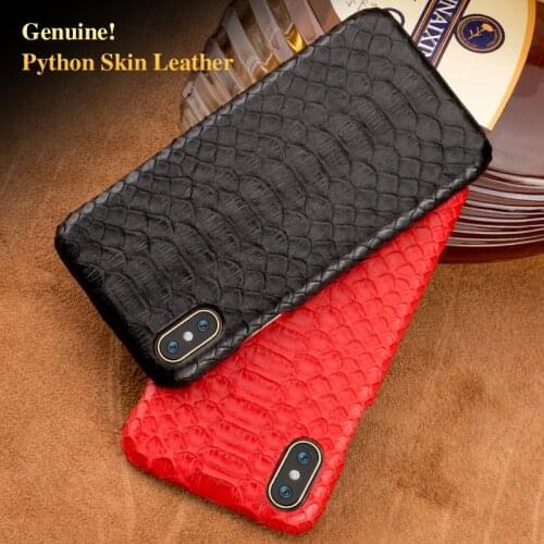 Luxury brand cell phone case natural python skin cover phone case for iphone 6P 6SP cell phone cover all handmade custom