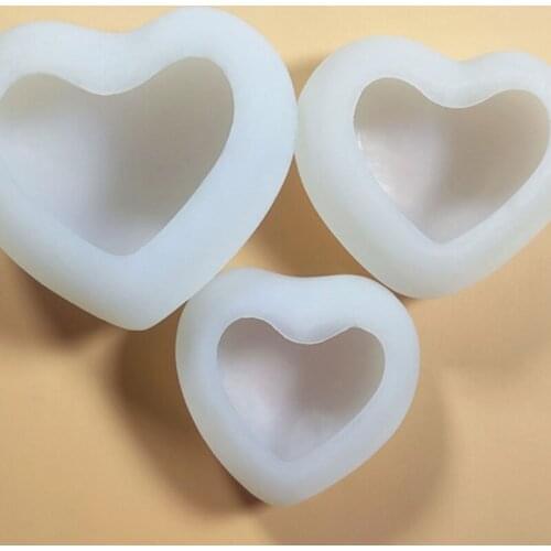 DIY Crafts Resin Crystal Epoxy Mold 3D Love Heart Cake Chocolate Silicone Mould Dropshipping