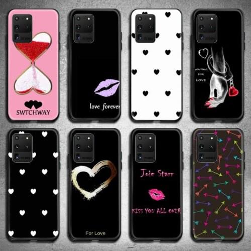 HOTCASHOP Hourglass Love Heart Phone Case for Samsung S20 plus Ultra S6 S7 edge S8 S9 plus S10 5G lite 2020