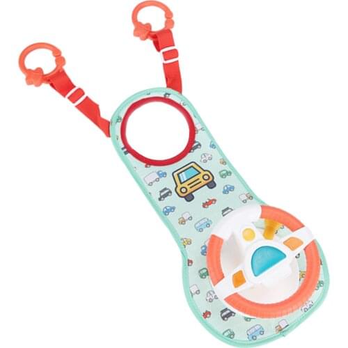 Toys for Infants with Mirror, Carseat Toys Steering Wheel with Music Lights and Driving Sounds, Babies Girl Boy Toy