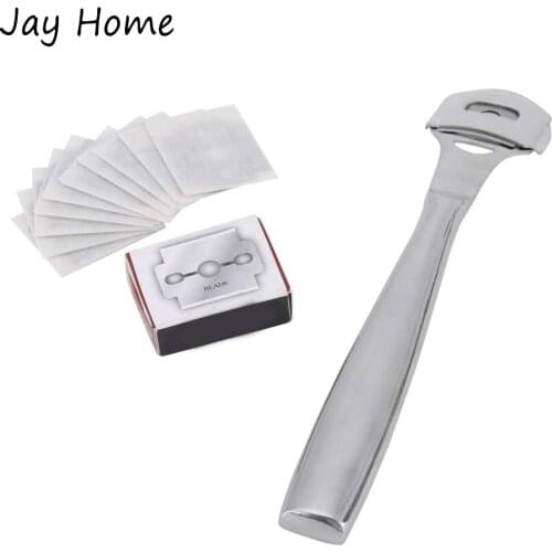 Leather Craft Skiving Tool Leather Thinning Shovel Cutting Knife Tools with 10Pcs Replacement Blades DIY Leather Tool