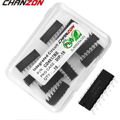 10PCS/LOT CD4017 CD4017B CD4017BE 4017 DECADE COUNTER DIVIDER IC Integrated Circuit Semiconductor New Original In Stock