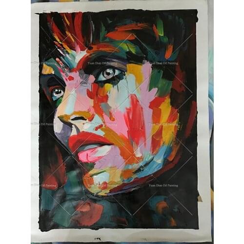 Handmade painting modern woman portrait painting man face Painting african portrait oil painting designer home decor cool decor