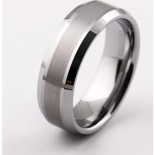 Mens Tungsten steel ring hand matte lassa ring Europe hot style rings for male jewelry wholesale mens jewelry