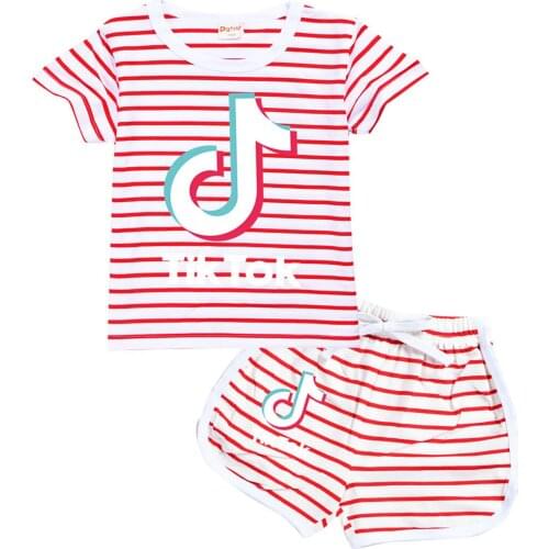 TIK TOK Boys Clothes Set Summer Kids T shirt With Pants Casual Sport Suits 2pcs Tracksuit Outfits Childrens Clothes