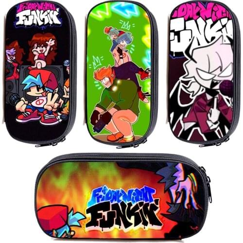 3D Print Game Friday Night Funkin Cosmetic Cases Anime Pencil Case Cartoon Stationery Makeup Zipper Beauty Case Storage Box Bag
