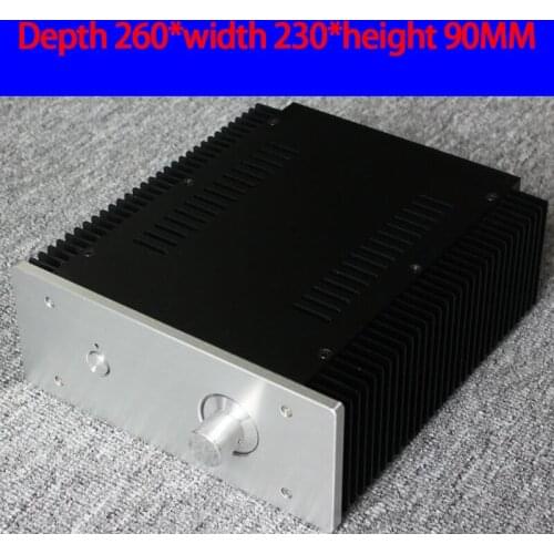 KYYSLB 260*230*90MM WA5 All Aluminum Class A Preamp Amplifier Chassis Box House DIY Enclosure with Feet Amplifier Case Shell