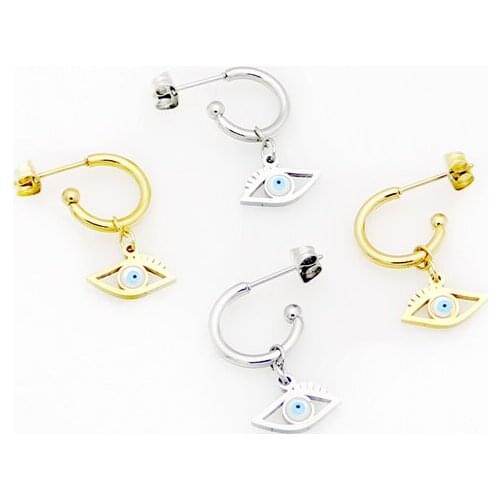 Hot Fashion Charms Loops Circle Hoop Earrings Eye for Women Gold Party Jewelry Accessories Wholesale