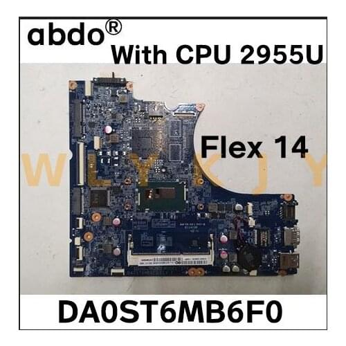 For Lenovo IdeaPad Flex 14 Flex-14 laptop motherboard FRU 90005201 DA0ST6MB6F0 motherboard with CPU 3556U / 2955U 100% test work