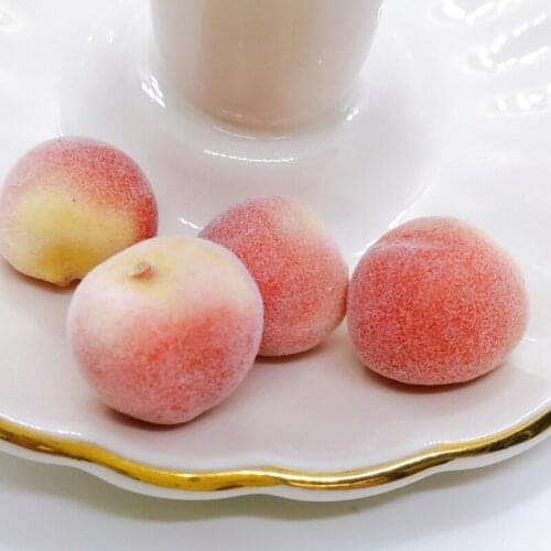 Sweet Japanese mini simulation peach DIY handmade jewelry girl heart earrings earrings material