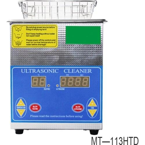 MT-113HTD Small Digital Display Ultrasonic Cleaner Timer 1.3L 40KHZ for Household Glasses Jewelry Watch Cleaning Heating