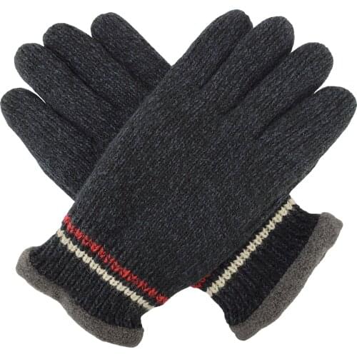 Bruceriver Mens Knit Winter Gloves with Thinsulate Fleece Lining Melange Optic