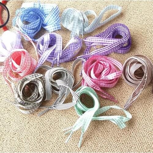 New Coming 120CM Adult Shoelace Wide Ribbon Houndstooth Shoelaces Shoe Laces Sneaker Sport Shoes Lace One Pair Free Shipping