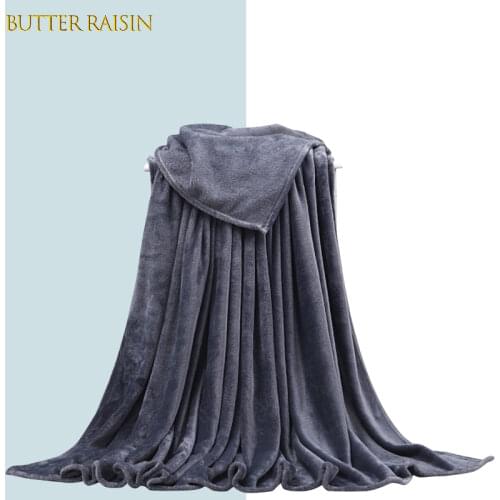 Plain Color Coral Fleece Blanket Soft Warm Bedspread on the bed large size Flannel Blankets Throw Sofa Bed Cover Home Textile