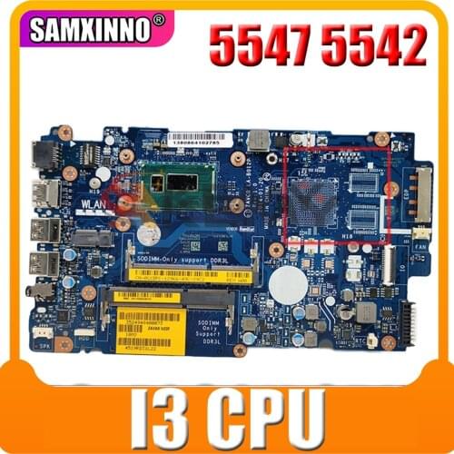 Original Laptop motherboard For DELL Inspiron 5547 5542 5442 5447 Mainboard ZAVC0 LA-B012P CN-09P5MC 09P5MC SR1EK I3 CPU