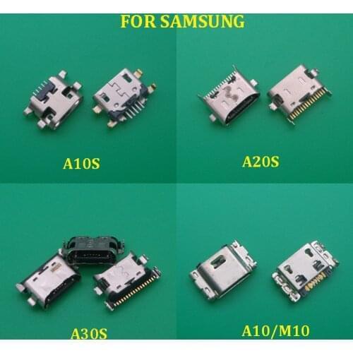 100pcs /Lot Micro Usb Socket Charging Connector Port For Samsung Galaxy A70 A60 A50 A40 A30 A30S A20S A10 A10S M10 A107F