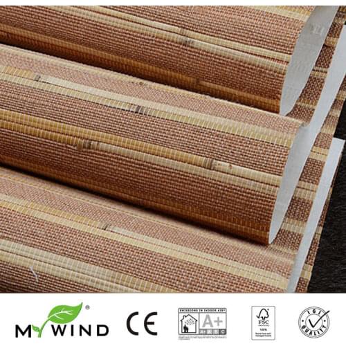 Natural Material Innocuity Paper Weave Design Wallpaper Roll wandbekleding 2019 MY WIND reed jute Grasscloth Wallpapers Luxury