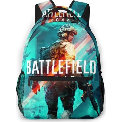 Battlefield 2042 4K Backpack for Girls Boys Travel RucksackBackpacks for Teenage school bag