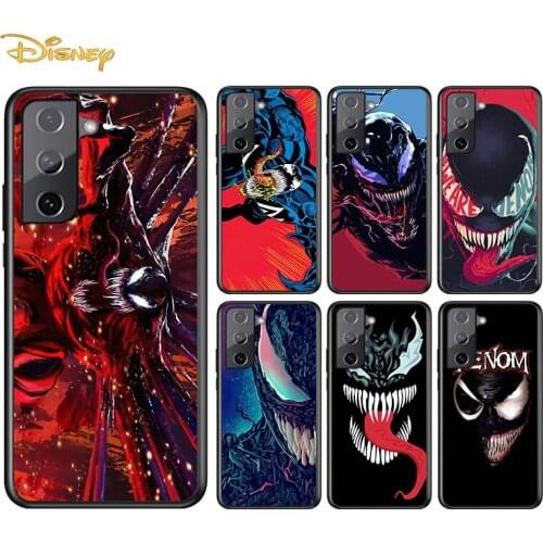 Superhero Venom For Samsung Galaxy S21 S20 S10e S9 S8 S7 S6 Plus Ultra Lite Edge 5G Silicone Black Soft Phone Case