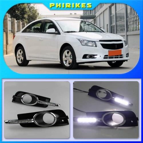 LED Daytime Running Light DRL For Chevrolet Cruze 2009-2014 DRL Fog Lamp with Turn Signal Dimmed Light