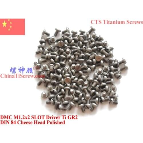 DIN 84 Titanium screw M1.2x2 M1.2x3 M1.2x4 M1.2x5 M1.2x6 M1.2x8 M1.2x10 Cheese Head Slotted Driver 50 pcs
