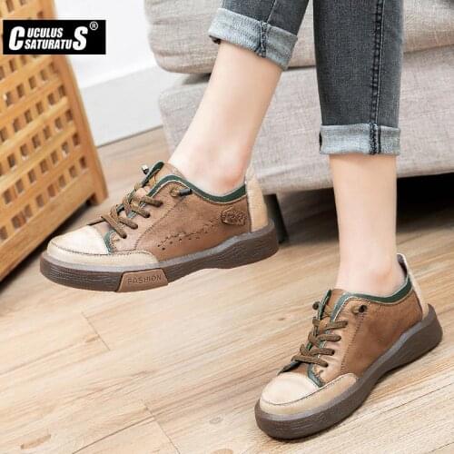 Spring Summer Women Flat Loafers Shoes Women Genuine Leather Loafers Shoes Ladies Comfort Shoes Female Casual Sneakers