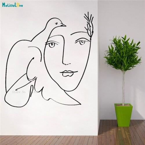 Dove of Freedom and Peace Wall Decals Art Vinyl Murals Home Living Room Decor New Design Decals YT5870