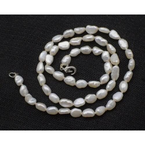 Frershwater pearl multicolor/white/black/gray baroque 4-6mm chocker necklace 16inch wholesale beads nature FPPJ woman 2018