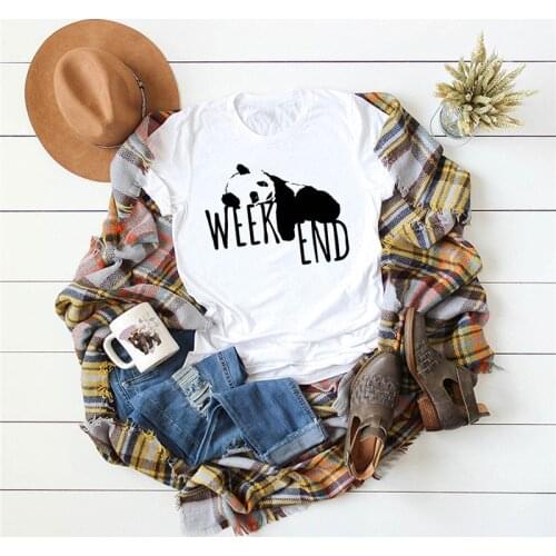 Women T-Shirt ONeck Graphic TShirts Short Sleeve Harajuku Ropa Mujer Pnada Print T Shirt Women Shirts Kawaii Streetwear Tees