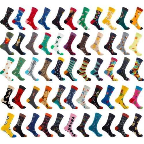 Womens Socks Japanese Cotton Colorful Cartoon Cute Funny Happy kawaii Red wine banana lemon avocado Socks for Girl Calcetines