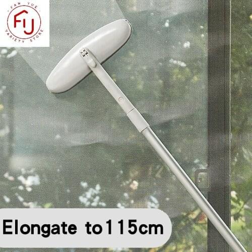 1pcs Fly Mosquito Window Mesh Screen Brush Curtain Net Wipe Cleaner Carpet Brush Home Retractable Long Handle Cleaning Tools