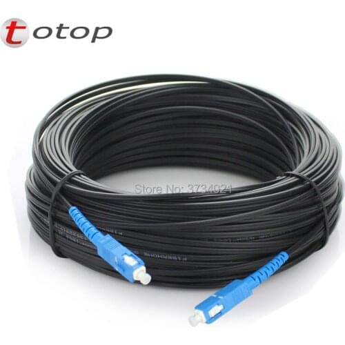 100M Outdoor SC UPC Simplex FTTH Drop Patch Cable SC SM Simplex G657A Fiber optic patch cord FTTH fiber optic jumper Cable