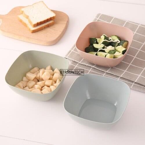 100pcs Fruit Snacks Seeds Container Vegetable Dish Living Room Candy Snack Plates Fruit Plate Square Gadgets Salad Bowl