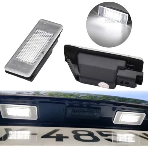 2pcs White LED Car Rear License Plate Light For Peugeot 106 1007 207 307 308 3008 406 407 508 806 Citroen C2 C3 C4 C5 C6 C8 DS3