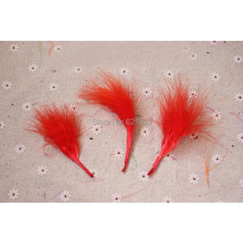 500Pcs/lot 5-10CM RED BLOOD QUILL Marabou Turkey Feathers,RED feathers,loose cheap feathers for crafts