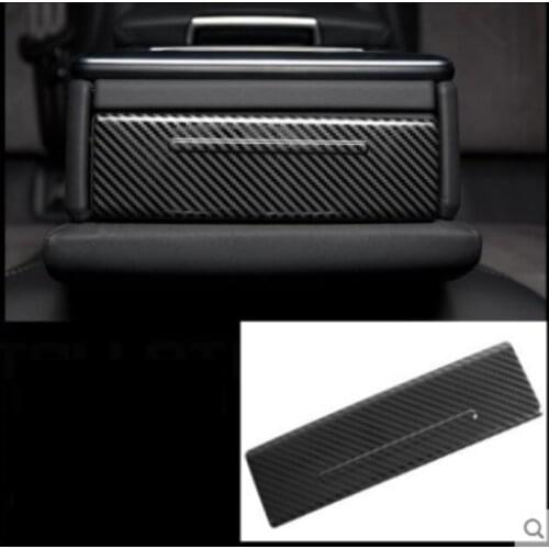 For Audi A6 C8 2019 Car Styling Rear Back Seat Armrest Cup Holder Panel Cover Trim Frame Sticker Interior Accessories