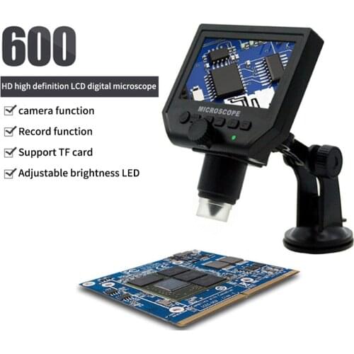 Electronic microscope laboratory jewelry mini HD 600 times built-in rechargeable battery mobile phone repair magnifying glass