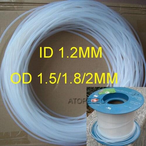 ID_1.2mm OD_1.5/1.8mm/2mm PTFE F4 Tubing Rigid Pipe 260Deg.C High Temperature