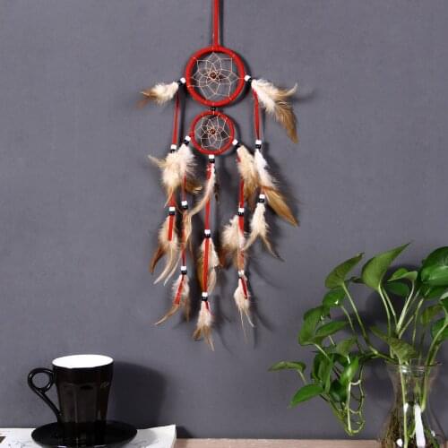 Spot Expunge Indian Dream Catcher Dreamcatcher Hanger Double Loop Home Windbell Wall Ornament