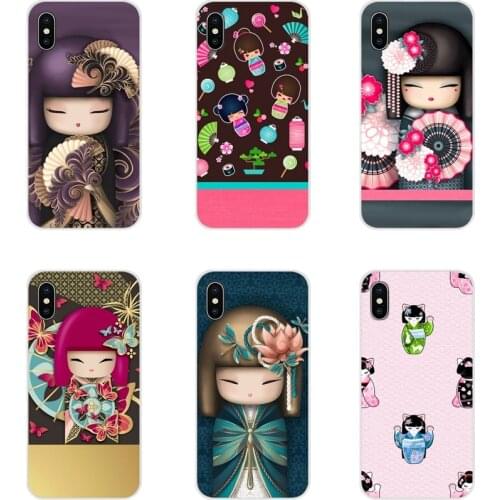 Kawaii Japanese Kokeshi doll Silicone Phone Case For Huawei G7 G8 P7 P8 P9 P10 P20 P30 Lite Mini Pro P Smart Plus 2017 2018 2019