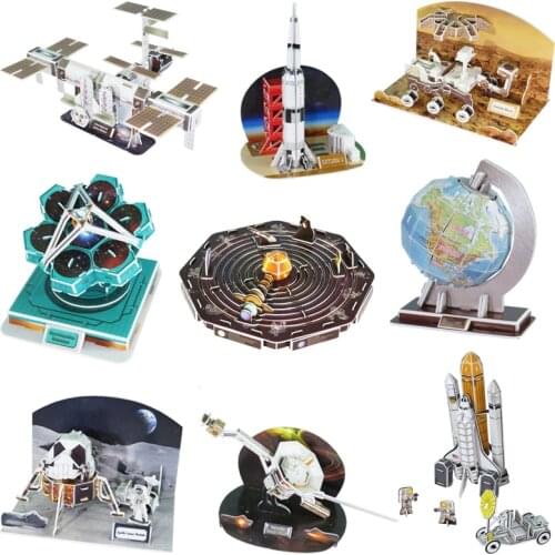 Space Station Model Assembly 3d Three-dimensional Puzzle Space Shuttle Satellite Rocket Universe Planet Handmade Ornaments P248