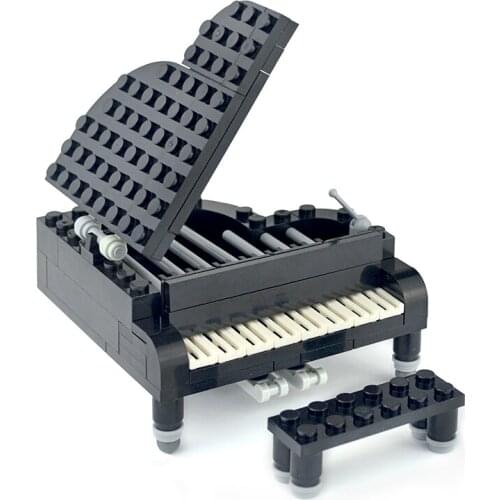 MOC Bricks City Accessories Piano Keyboard Figure Building Blocks DIY Scenes Blocks Parts Toys Set Sale Children Christmas Gifts