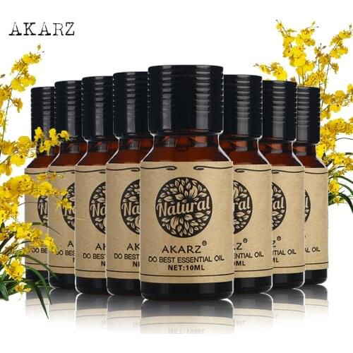 AKARZ Skin Body Care Value Sets Vetiver Grapefruit Cinnamon Tea Tree Jasmine Castor Basil Violet Essential Oils 10ml*8