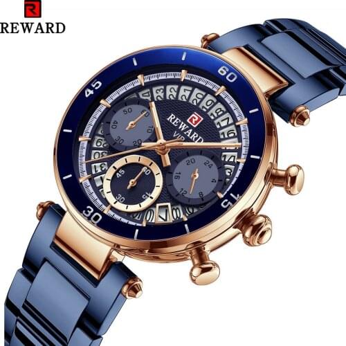 REWARD 2021 Top Luxury Brand Quartz Beautiful Fashion Ladies Bracelet Watch Ladies Watch Stainless Steel Dial Gift