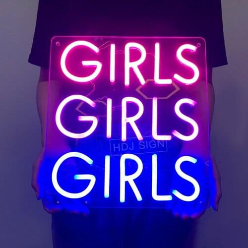 Girls Custom Letter LED Neon Sign Wall Decor For Bedroom Drom Bar Cafe Store Birthday Party Decorative Light Creative Gift