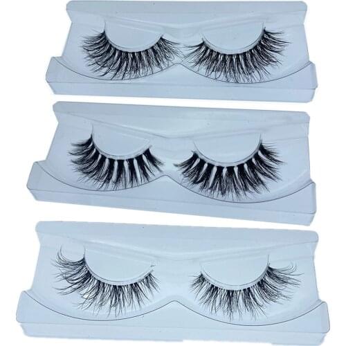 NEW 1pair Lashes 3D Mink Strip Lash Reusable False Eyelashes Crisscross Dramatic Lashes Lightweight Invisible Band Eye Lashes