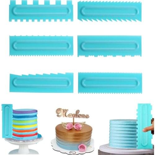 Plastic Cake Cream Scraper Smoother Pastry Spatulas Cream Icing Comb Pastry Decorative Scraper Baking Blade Tools Cake Cutter