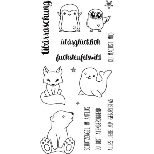 German word Transparent Clear stamp and cutting dies DIY Silicone Seals Scrapbooking /Card Making/Photo Album Decoration