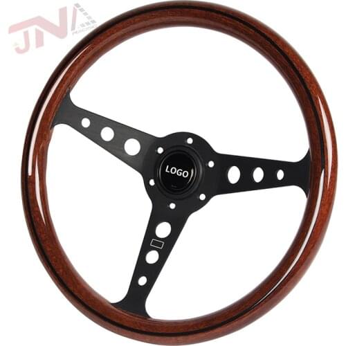 358mm Deep Dish Drifting Steering Wheel Universal Copy wood Aluminum Car Auto Racing Sport Steering Wheel Accessories